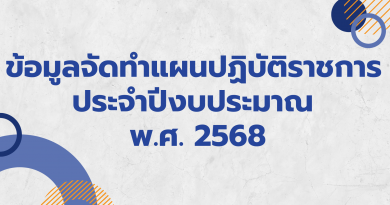 ข้อมูลจัดทำแผนปฏิบัติราชการ ประจำปีงบประมาณ พ.ศ. 2568